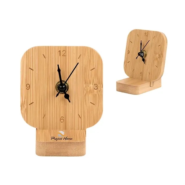 Cade Bamboo Desk Clock... from ASI 67866 Logomark/Valumark