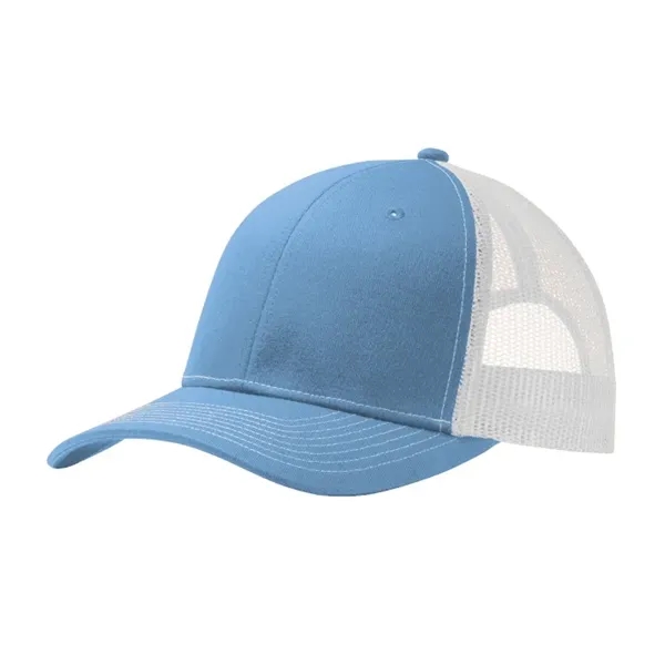 Stylish Port Authority® Snapback Trucker Cap with breathable mesh, snapback closure,... from ASI 72657 Active Life Promo / Active Life