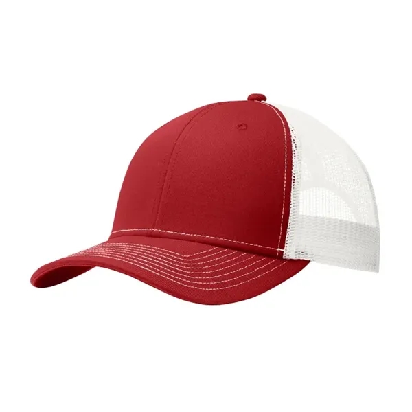 Stylish Port Authority® Snapback Trucker Cap with breathable mesh, snapback closure,... from ASI 72657 Active Life Promo / Active Life