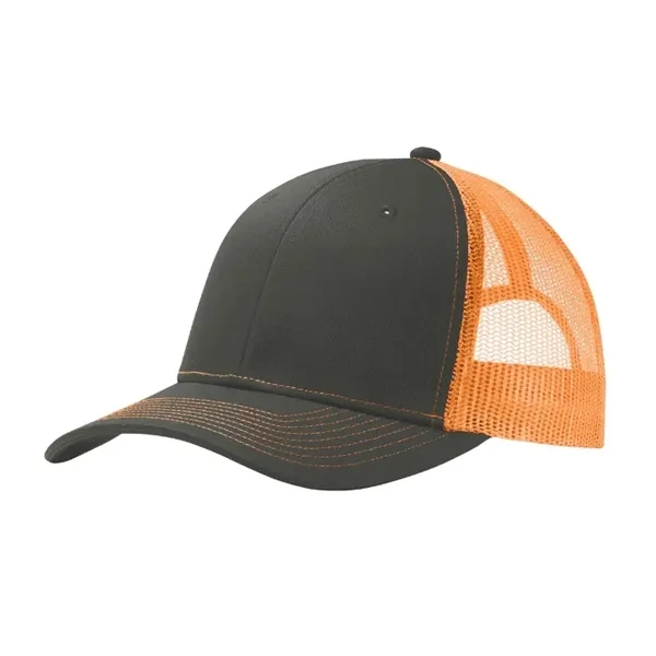 Stylish Port Authority® Snapback Trucker Cap with breathable mesh, snapback closure,... from ASI 72657 Active Life Promo / Active Life