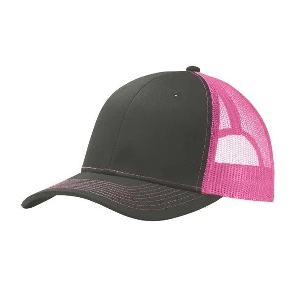 Stylish Port Authority® Snapback Trucker Cap with breathable mesh, snapback closure,... from ASI 72657 Active Life Promo / Active Life