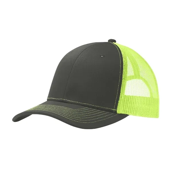 Stylish Port Authority® Snapback Trucker Cap with breathable mesh, snapback closure,... from ASI 72657 Active Life Promo / Active Life