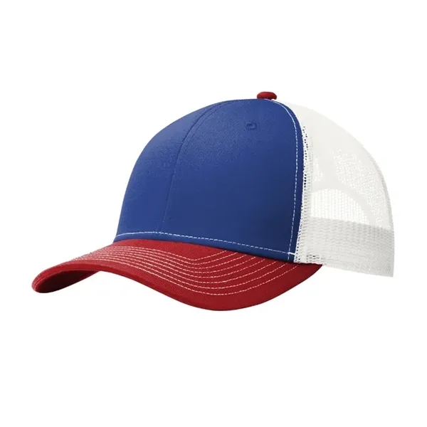 Stylish Port Authority® Snapback Trucker Cap with breathable mesh, snapback closure,... from ASI 72657 Active Life Promo / Active Life