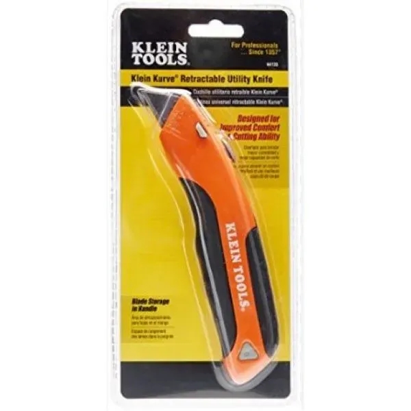 Klein Tools' Klein-Kurve® Retractable Utility Knife features a slightly curved design... from ASI 41561 Brand Box USA, LLC