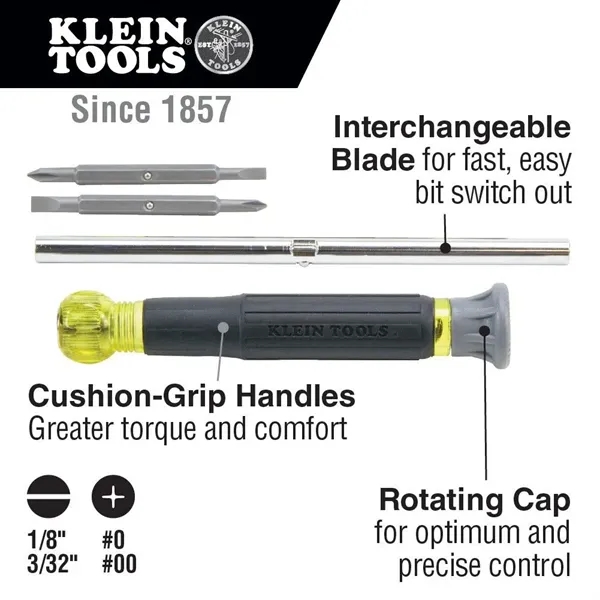 Klein's 4-in-1 Electronics Screwdriver is designed for precision work.... from ASI 41561 Brand Box USA, LLC