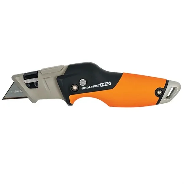 The Fiskars® Pro Folding Utility Knife is a reliable, do-it-all addition... from ASI 41561 Brand Box USA, LLC