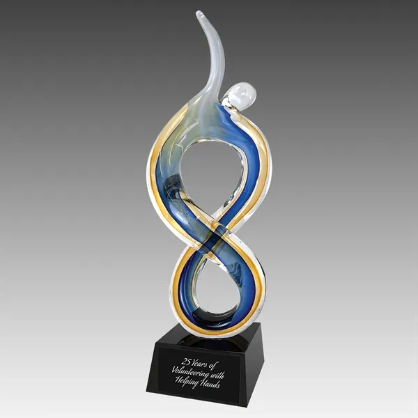 Solo Figure Rising Art Glass... from ASI 92531 Unique Custom Products / UCP