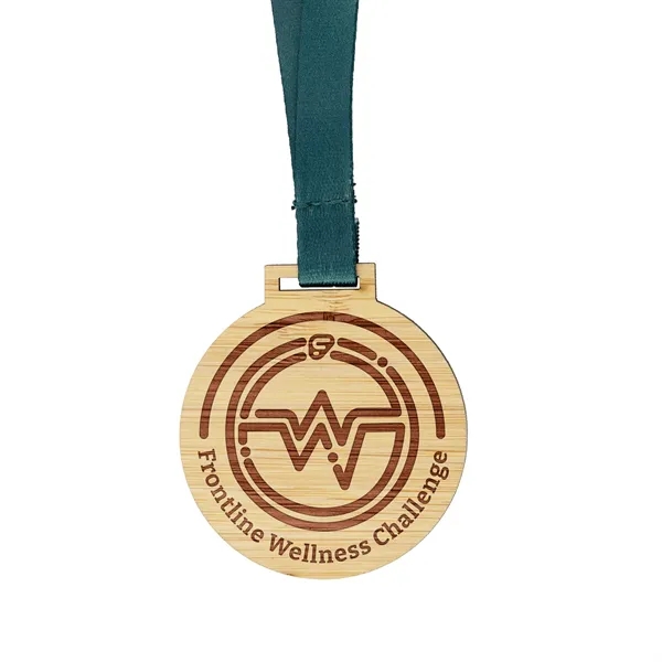 Bamboo wood medals in assorted sizes and shapes with laser engraving... from ASI 52263 EMT