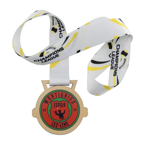 Bass plywood medals in assorted shapes and sizes with full color... from ASI 52263 EMT