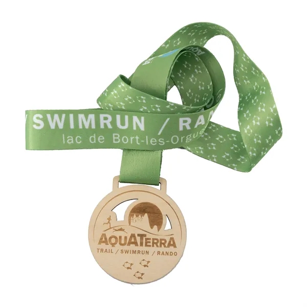 Custom shape bass plywood medals with engraved imprint.... from ASI 52263 EMT