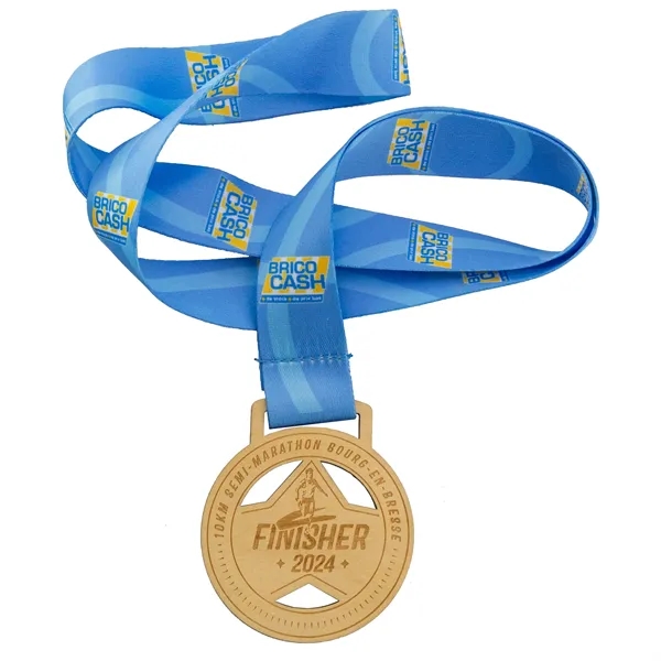 Custom shape bass plywood medals with engraved imprint.... from ASI 52263 EMT