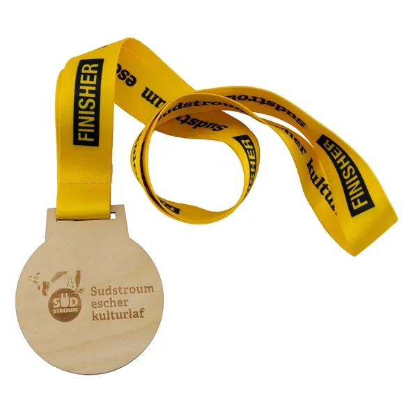 Custom shape bass plywood medals with engraved imprint.... from ASI 52263 EMT