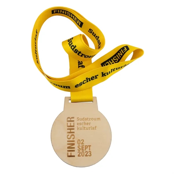 Custom shape bass plywood medals with engraved imprint.... from ASI 52263 EMT