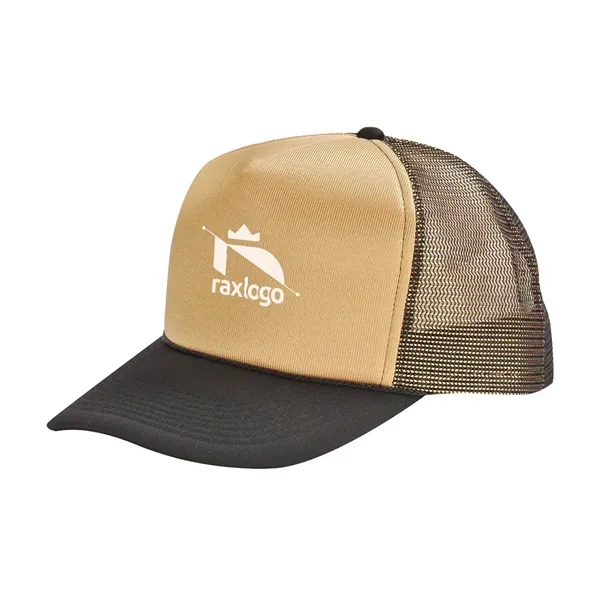 Mesh Trucker Cap with Snap Closure in Metallic Colors... from ASI 31517 Admart Products