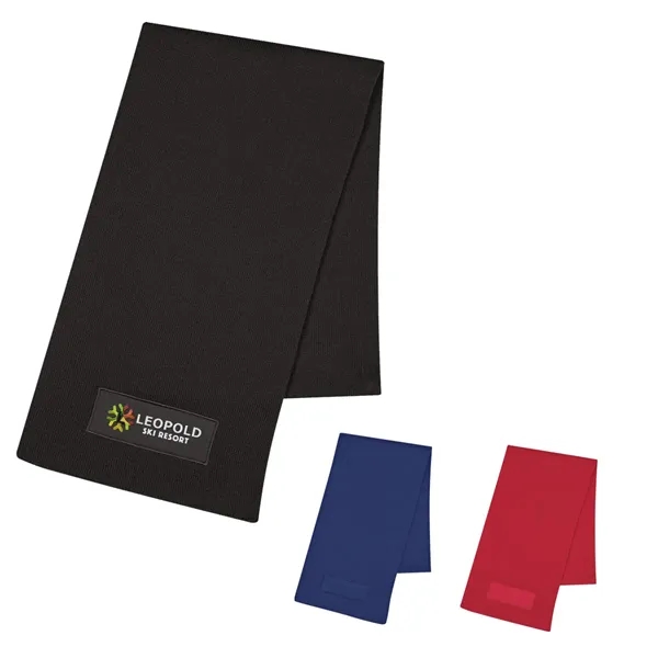 100% acrylic knit scarf measuring 66"L x 10"W with a cotton... from ASI 61125 Hit Promotional Products / Hit®
