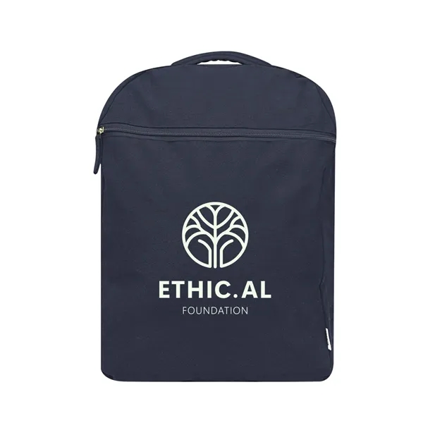 Recycled cotton backpack with laptop pocket, zippered main compartment and adjustable... from ASI 61125 Hit Promotional Products / Hit®
