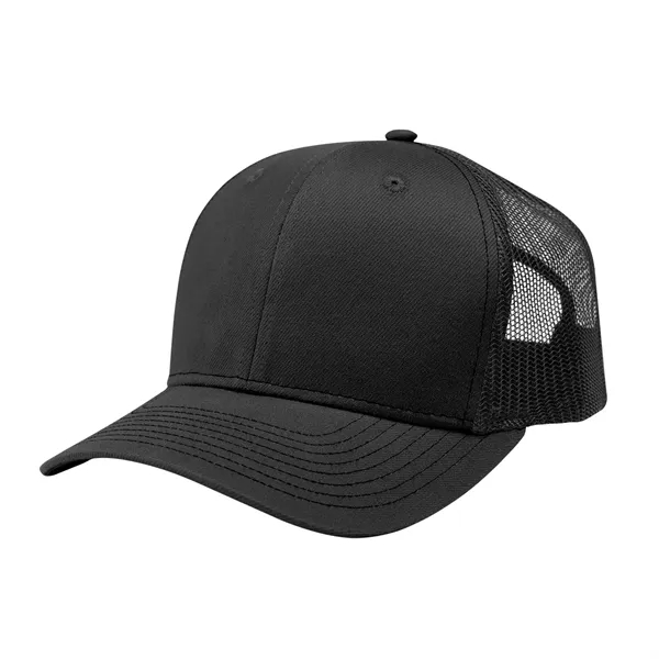 6 panel trucker hat with mesh backing and snap tab closure.... from ASI 61125 Hit Promotional Products / Hit®