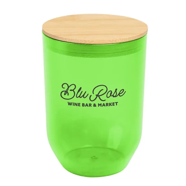 12 oz. rPET wine tumbler with bamboo lid.... from ASI 61125 Hit Promotional Products / Hit®
