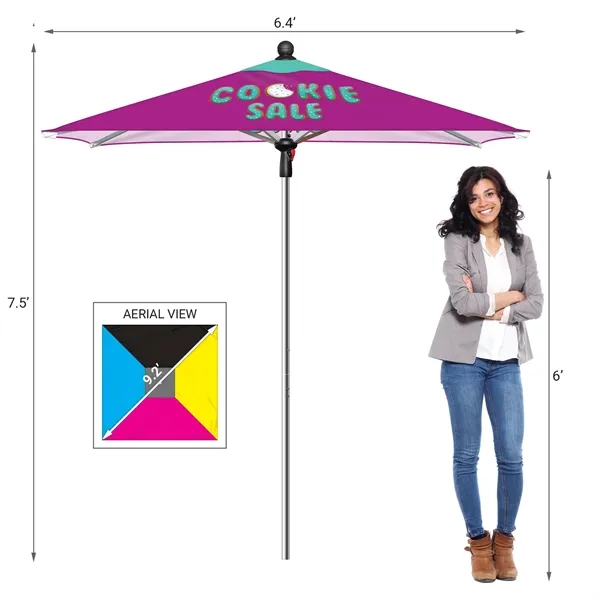 7.5' High Heavy-Duty Frame Patio Umbrella with 9' Wide Canopy Kit... from ASI 80228 Quinn