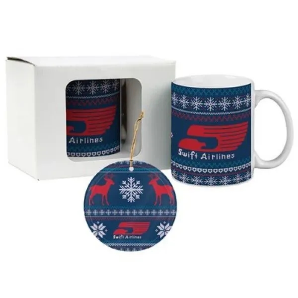 11 Oz. Classic White Mug & Ornament Gift Set... from ASI 52475 Xpres LLC