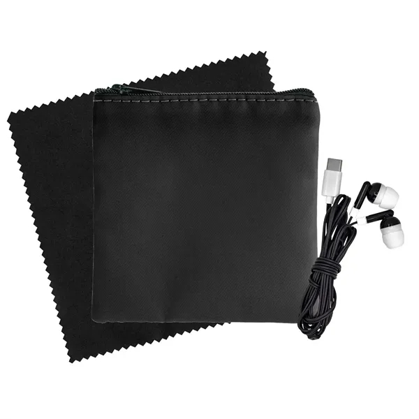 Colorful RPET Ear Bud & Cloth Set... from ASI 30208 A P Specialties / AP Specialties