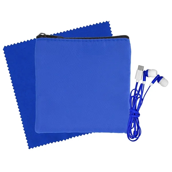 Colorful RPET Ear Bud & Cloth Set... from ASI 30208 A P Specialties / AP Specialties