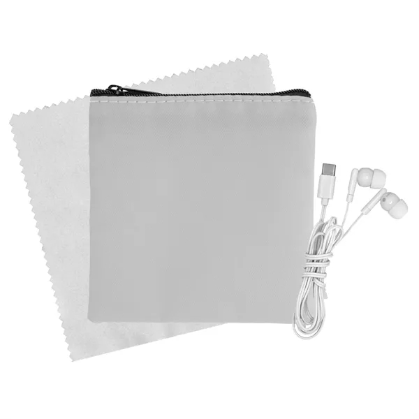 Colorful RPET Ear Bud & Cloth Set... from ASI 30208 A P Specialties / AP Specialties