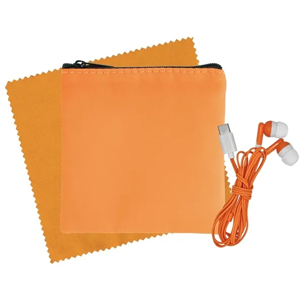 Colorful RPET Ear Bud & Cloth Set... from ASI 30208 A P Specialties / AP Specialties