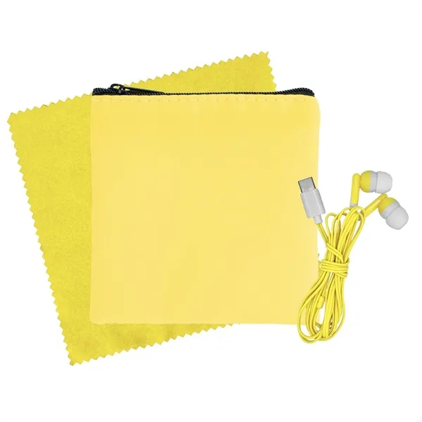 Colorful RPET Ear Bud & Cloth Set... from ASI 30208 A P Specialties / AP Specialties