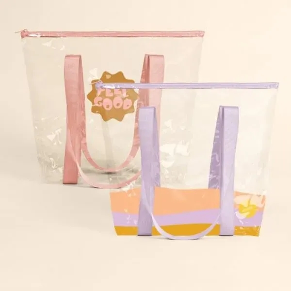 Large, gusseted, two-handled tote with zipper closure that measures 17.5" W... from ASI 74710 Numo