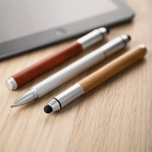Cap Off Stylus Pen with wood or metal options.... from ASI 31517 Admart Products / Admart Line