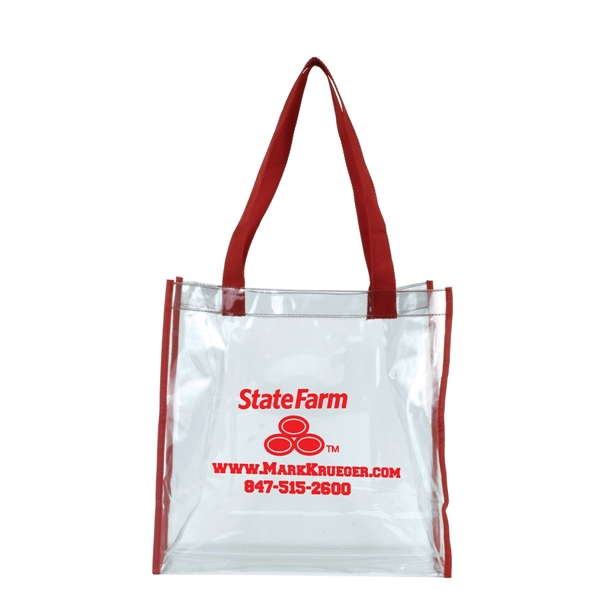 Stadium compliant tote bag made of clear vinyl with 20" handles.... from ASI 62660 Innovation Line