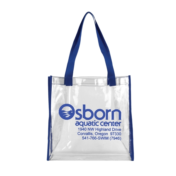 Stadium compliant tote bag made of clear vinyl with 20" handles.... from ASI 62660 Innovation Line
