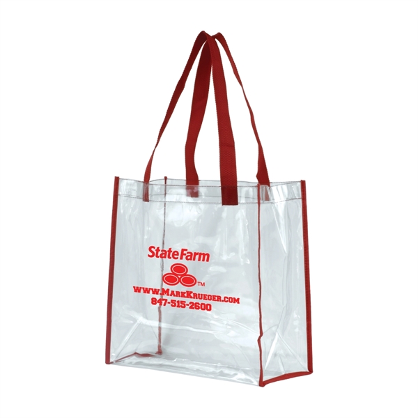 Stadium compliant tote bag made of clear vinyl with 20" handles.... from ASI 62660 Innovation Line