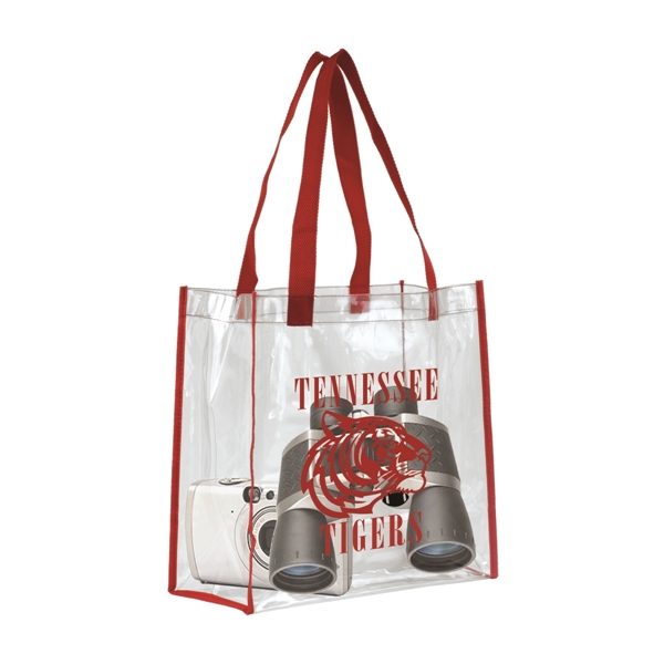 Stadium compliant tote bag made of clear vinyl with 20" handles.... from ASI 62660 Innovation Line