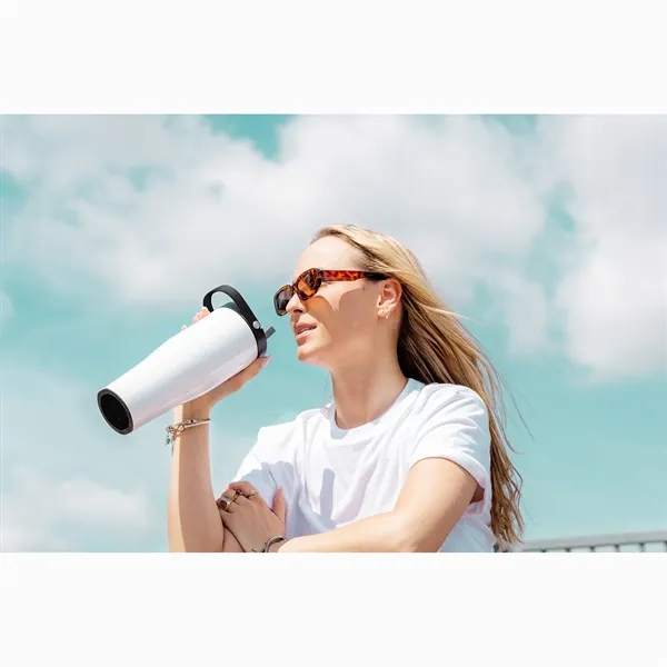 30 oz. tripled insulated stainless steel tumbler with handle, lid and... from ASI 56070 Gemline / Gemline®