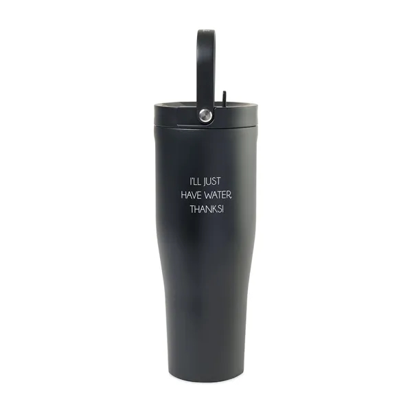30 oz. tripled insulated stainless steel tumbler with handle, lid and... from ASI 56070 Gemline / Gemline®