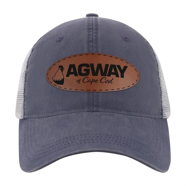 Hat with washed pigment-dyed twill front, unstructured mesh back and relaxed... from ASI 56070 Gemline / Gemline®