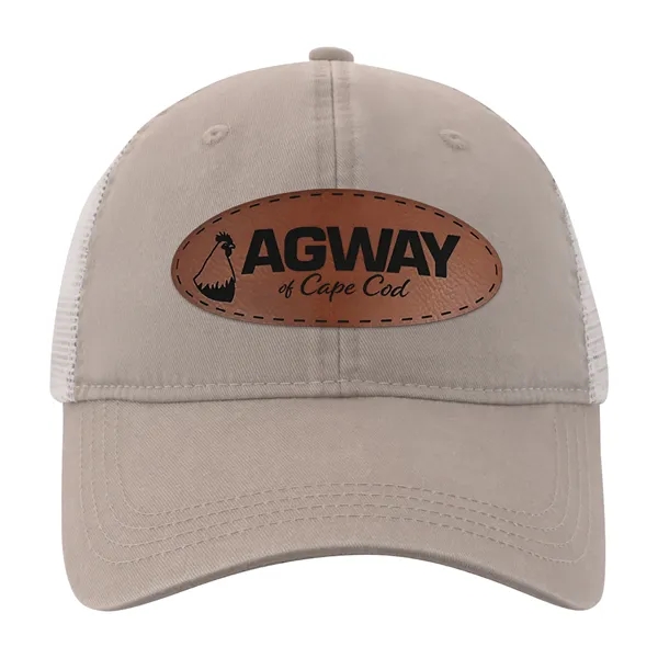 Hat with washed pigment-dyed twill front, unstructured mesh back and relaxed... from ASI 56070 Gemline / Gemline®