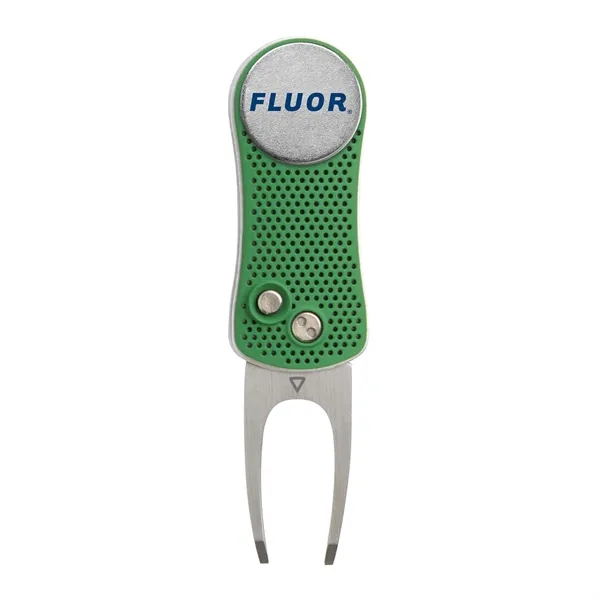 Spring-action golf divot tool with removable ball marker.... from ASI 56070 Gemline / Gemline®
