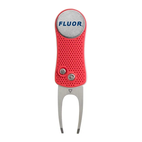 Spring-action golf divot tool with removable ball marker.... from ASI 56070 Gemline / Gemline®