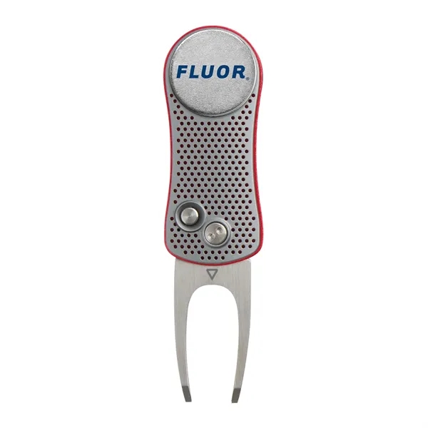 Spring-action golf divot tool with removable ball marker.... from ASI 56070 Gemline / Gemline®