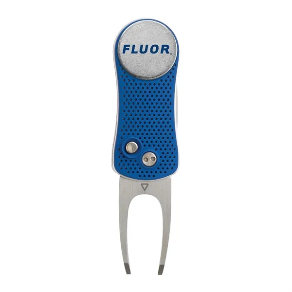 Spring-action golf divot tool with removable ball marker.... from ASI 56070 Gemline / Gemline®