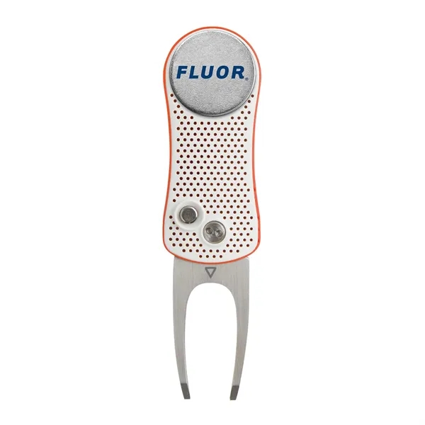 Spring-action golf divot tool with removable ball marker.... from ASI 56070 Gemline / Gemline®