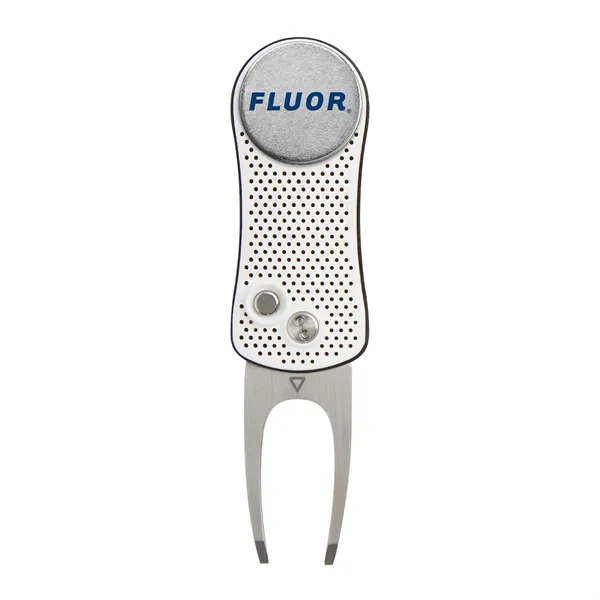 Spring-action golf divot tool with removable ball marker.... from ASI 56070 Gemline / Gemline®