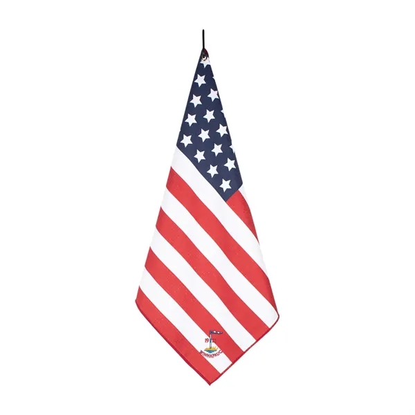 17" x 38" microfiber golf towel with waffle pattern and carabiner... from ASI 56070 Gemline / Gemline®