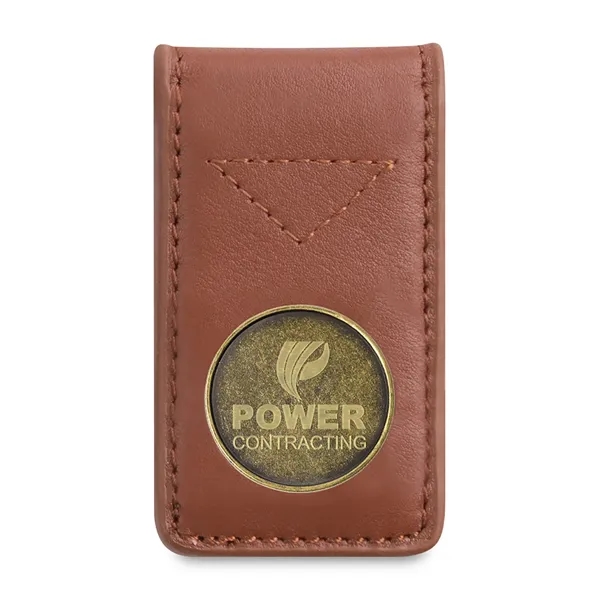 Leather credit card holder with money clip and golf ball marker.... from ASI 56070 Gemline / Gemline®