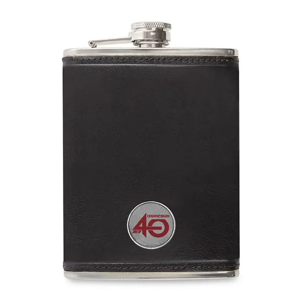 8 oz. stainless steel and leather flask.... from ASI 56070 Gemline / Gemline®
