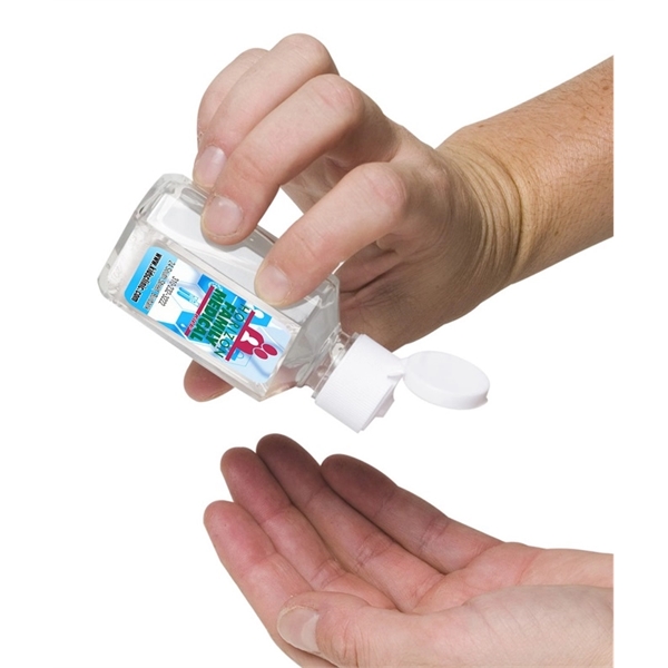 Bottle filled with 1.0 oz. of citrus scented antibacterial hand sanitizer... from ASI 62660 Innovation Line