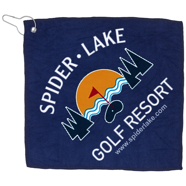 12" x 12" 300GSM microfiber golf towel with metal grommet and... from ASI 62660 Innovation Line